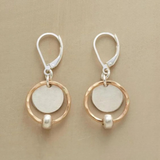 Pendientes de Perlas Chic en Oro y Plata