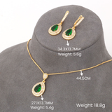 Conjunto de Joyería Verde Oro