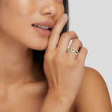 Anillo de cadena azul Reya