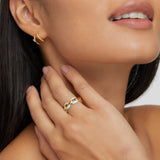 Anillo de cadena azul Reya