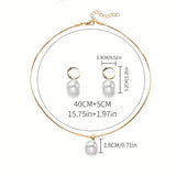 Conjunto de Joyería de Perlas Golden Grace