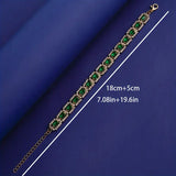 Pulsera Shny Verde Esmeralda-Oro