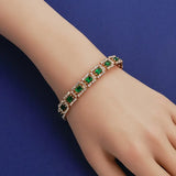 Pulsera Shny Verde Esmeralda-Oro