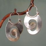 Pendientes Exclusivos en Espiral de Plata
