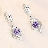Pendientes de Plata Florales con Circonita