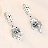 Pendientes de Plata Florales con Circonita